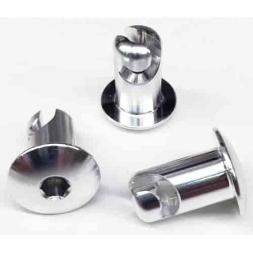 Package of 50 .400 Diameter x .400 Long Dome Head Quarter Turn Hex Head DZUS Button Fasteners made f