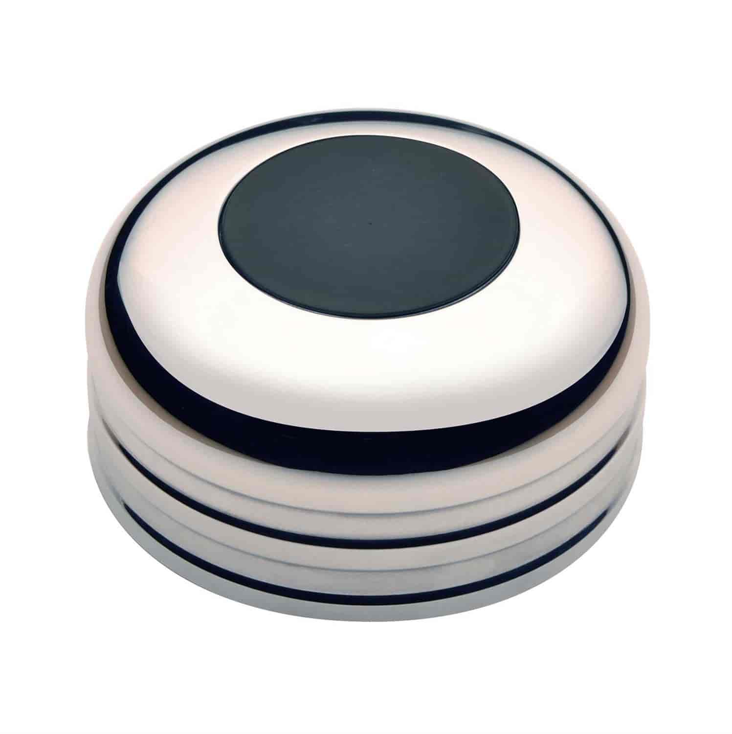 Plain Black Lo Profile Horn Button Billet w/Spacer
