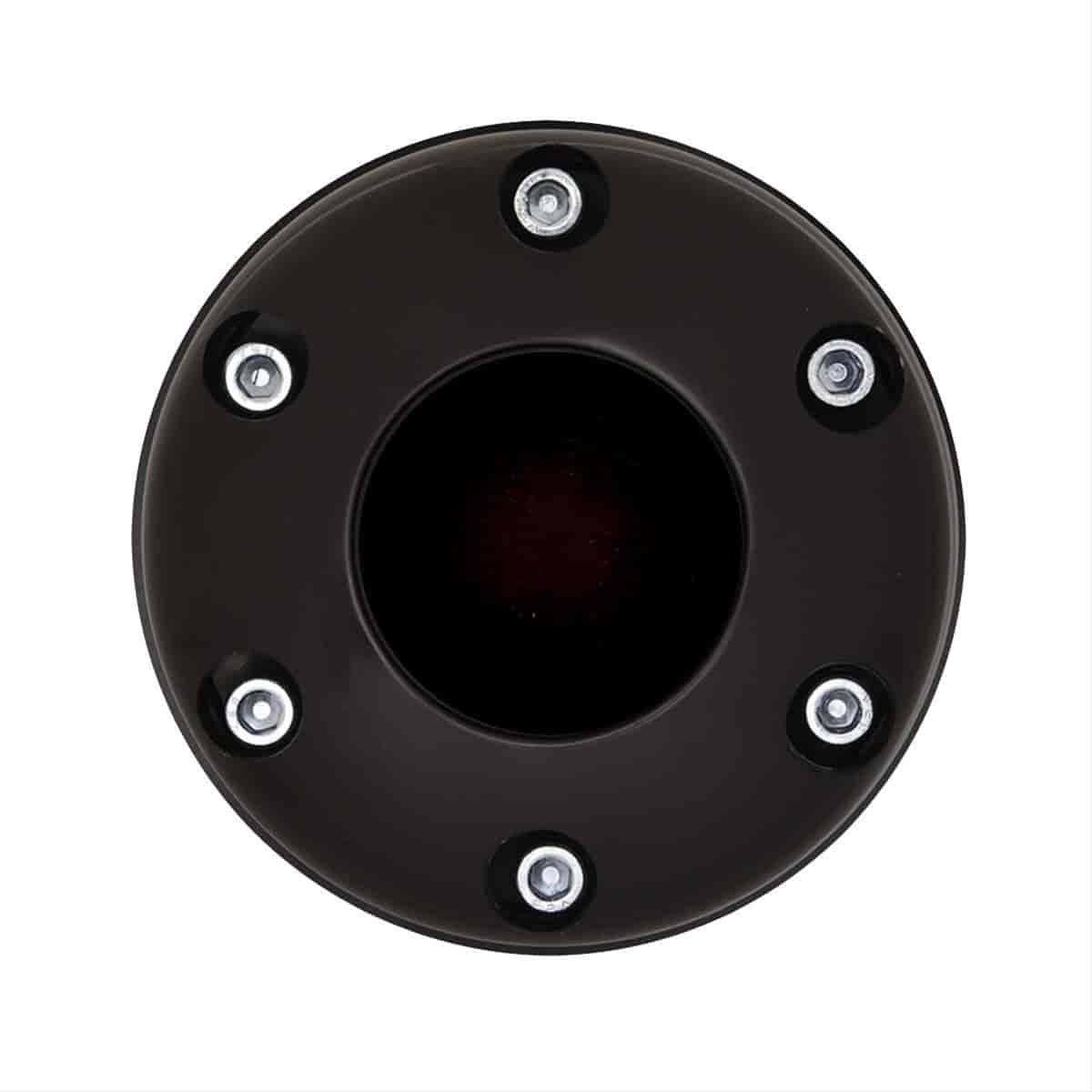 GT3 Gasser/Euro Style Horn Button Plain Black Center 6-Hole Style Black Anodized