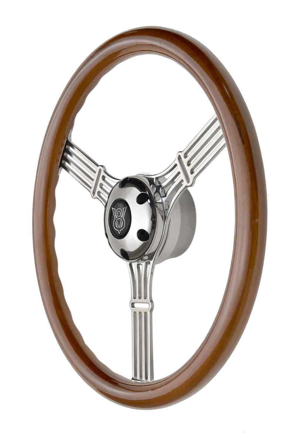 GT3 Retro Gasser Wood Grip Steering Wheel