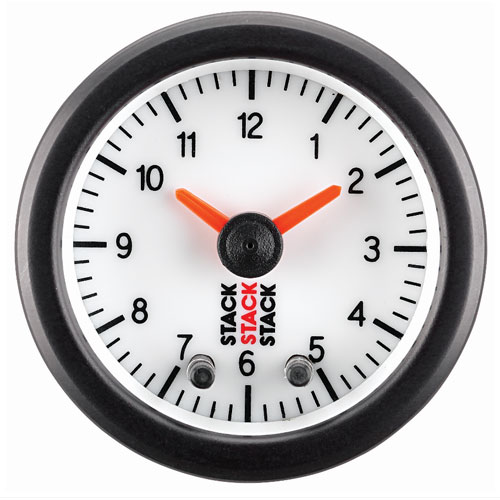 GAUGE ANALOG CLOCK WHT