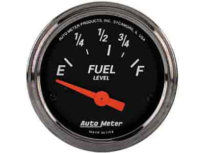 Designer Black Fuel Level Gauge 2-1/16" Electrical