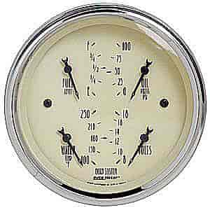 Antique Beige Quad Gauge 5" Electrical