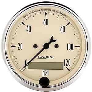 Antique Beige Speedometer 3-1/8