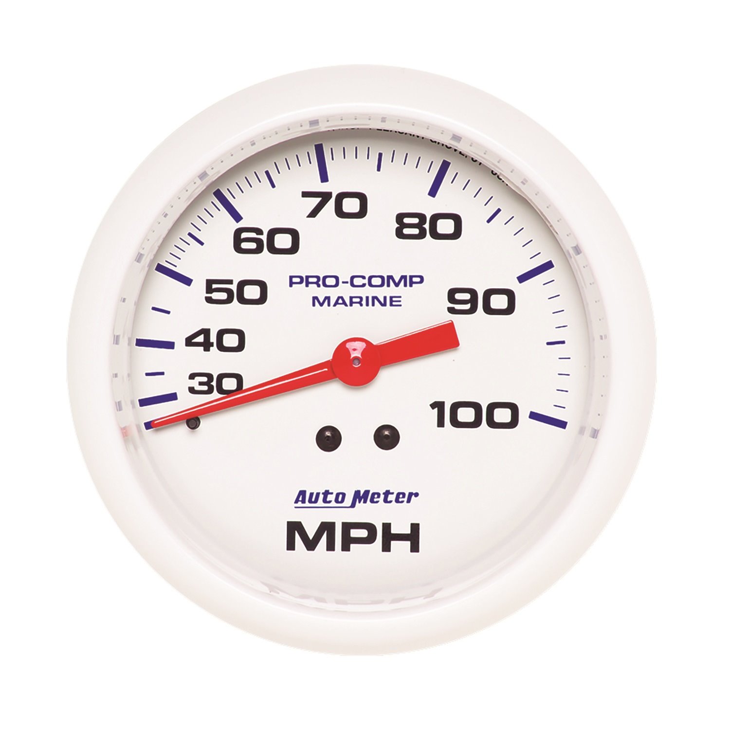 Pro-Comp White Phantom Marine Speedometer Diameter: 3-3/8"