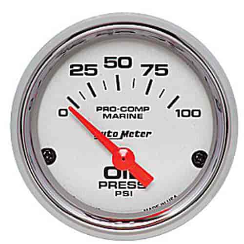 Pro-Comp Ultra Lite Marine Oil Pressure Gauge Diameter: 2-1/16"