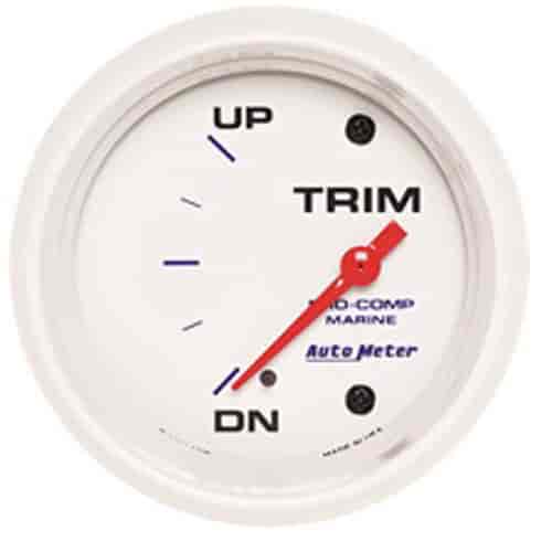 Pro-Comp White Phantom Marine Trim Level Gauge Diameter:
