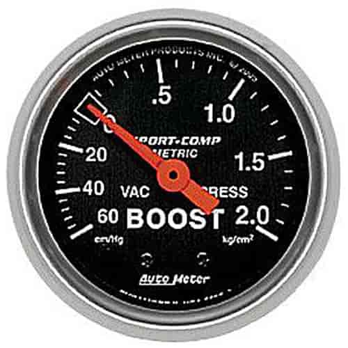 Sport-Comp Vacuum/Boost Gauge 2-1/16