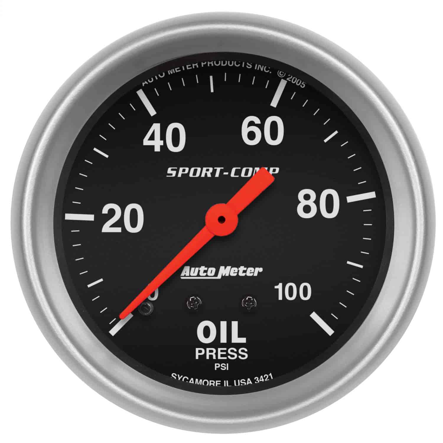 Sport-Comp Oil Pressure Gauge 2-5/8