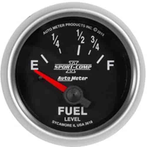 Sport-Comp II Fuel Level Gauge 2-1/16" Electrical (Short Sweep)