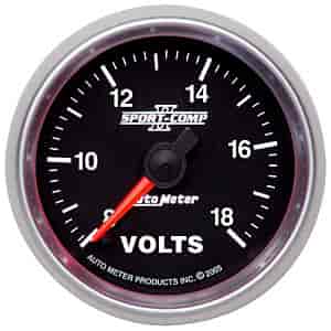 Sport-Comp II Voltmeter 2-1/16" Electrical (Short Sweep)