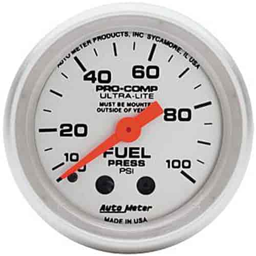 Auto Meter Ultra-Lite Fuel Pressure Gauge 2-1/16 mechanical