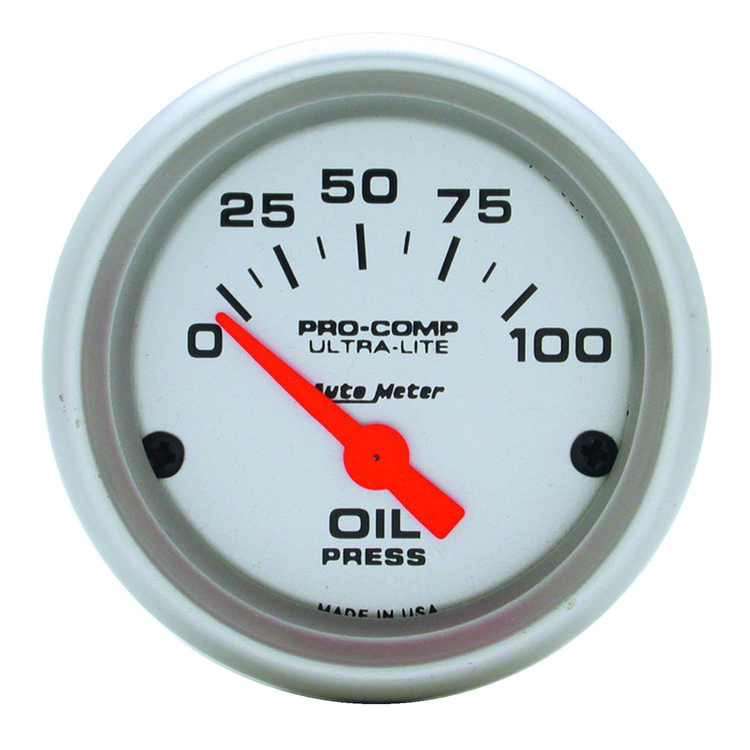 Ultra-Lite Oil Pressure Gauge 2-1/16" short sweep electrical