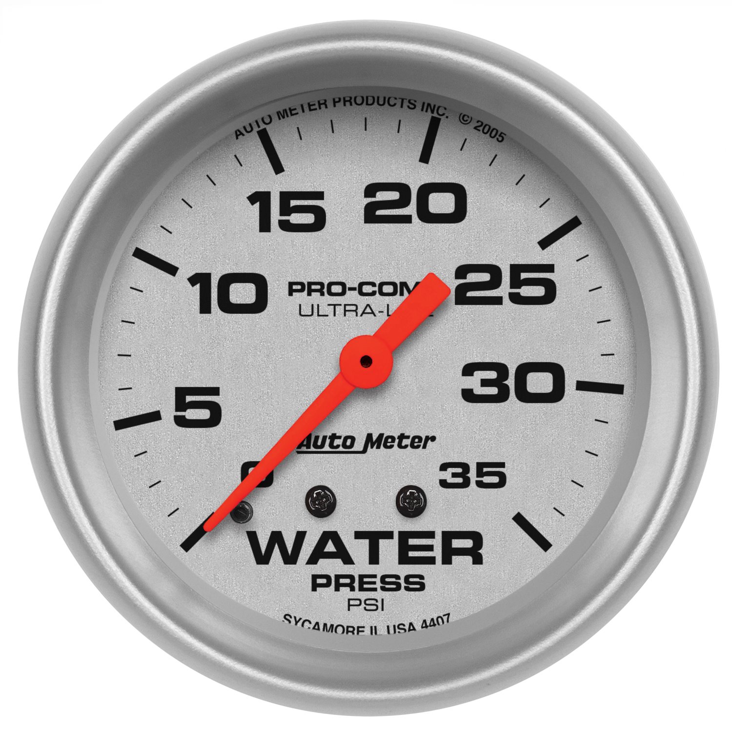 Ultra-Lite Water Pressure Gauge 2-5/8" mechanical