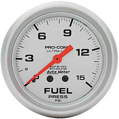 Ultra-Lite Fuel Pressure Gauge 2-5/8