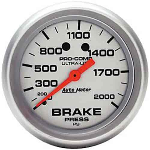 Ultra-Lite Brake Pressure Gauge 2-5/8