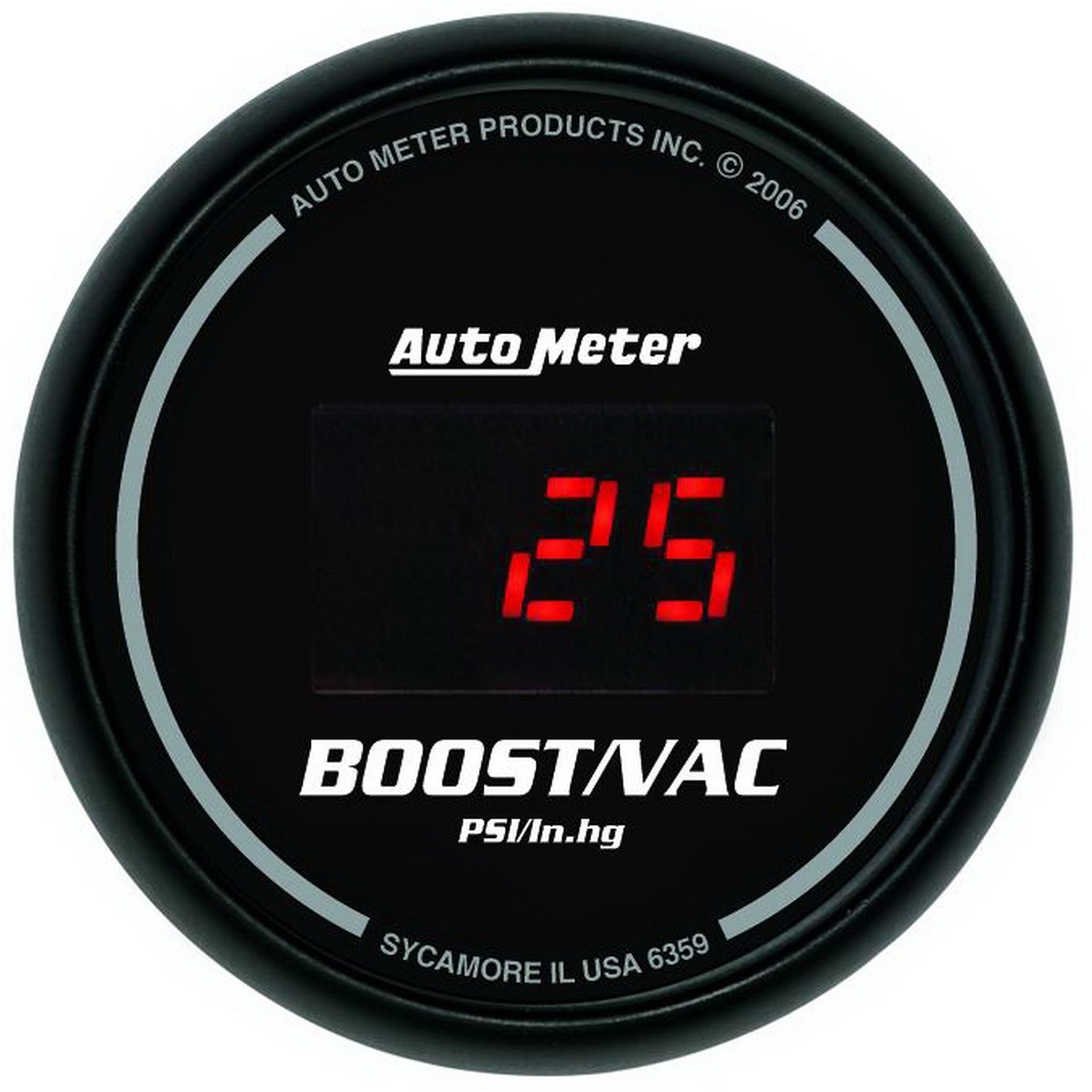 2-1/16" Sport-Comp Digital Vacuum/Boost Gauge 30 Hg/30 psi