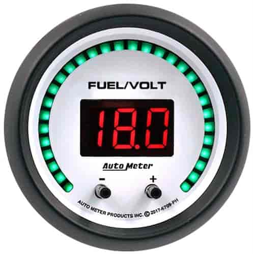 Phantom Elite Digital Fuel Level/Voltmeter Gauge 2-1/16 in.