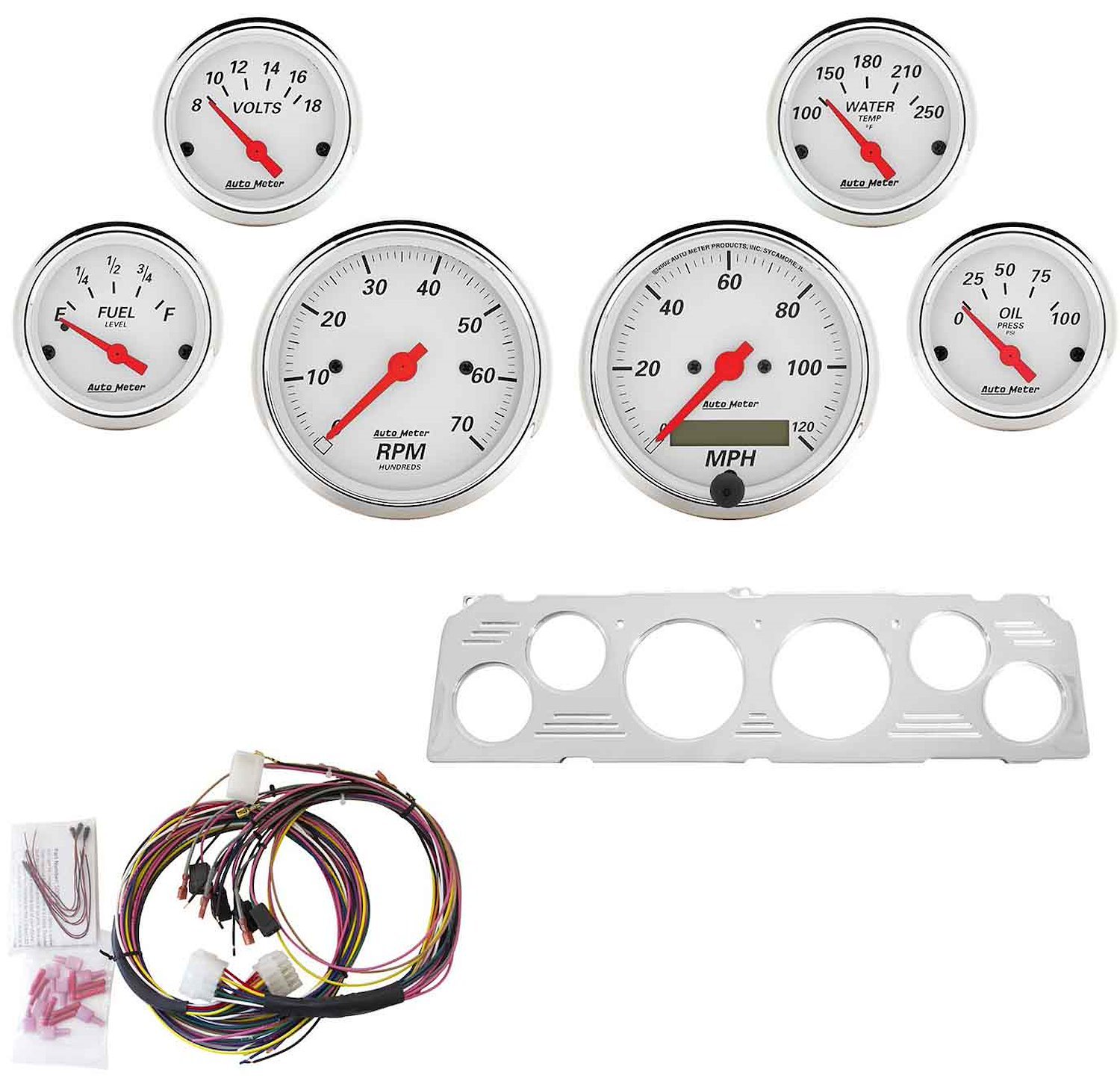 6-Gauge Direct-Fit Dash Kit 1964-1966 Chevy Truck -