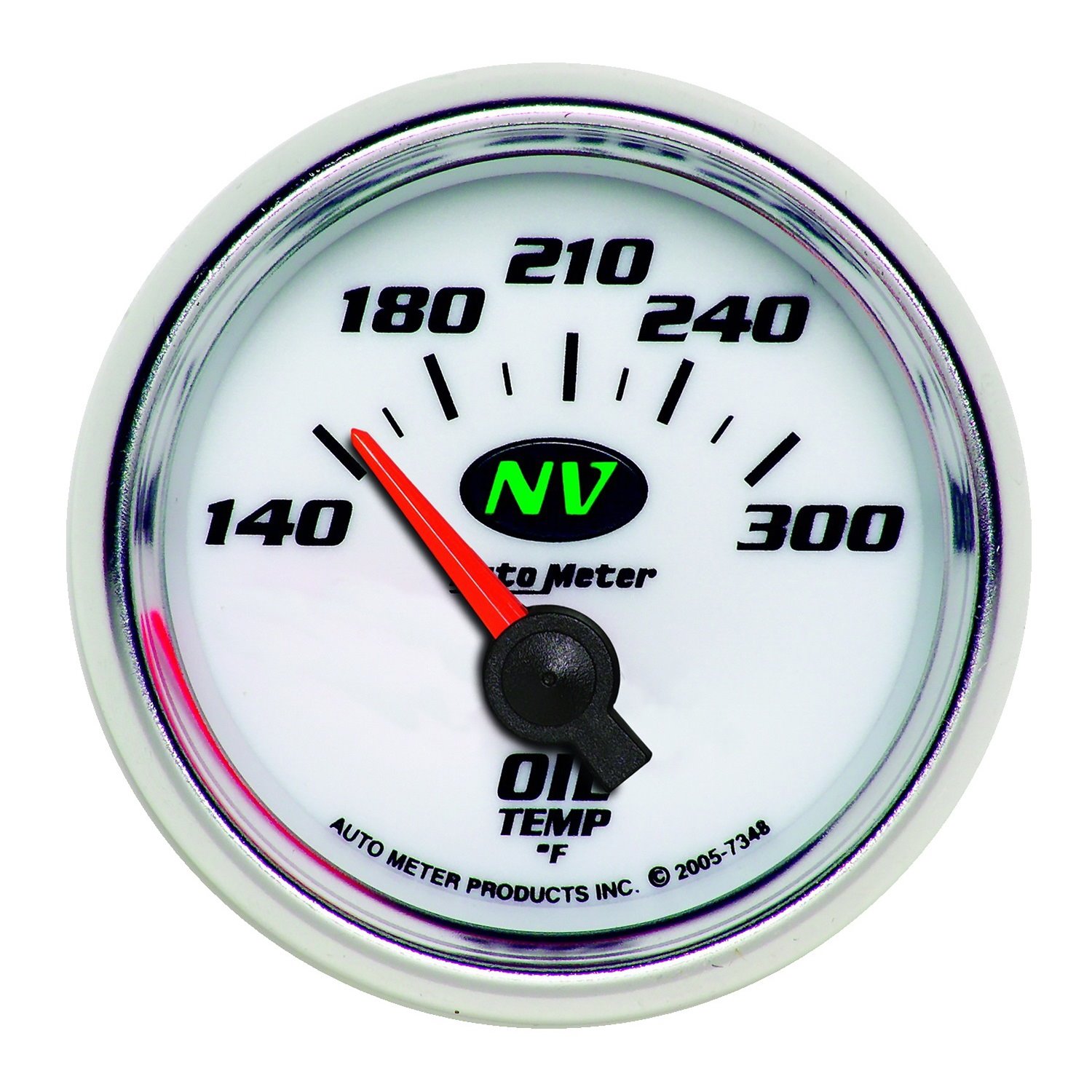 NV Oil Temperature Gauge 2-1/16" , electrical short sweep