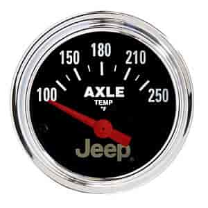 Officially Licensed Jeep Axle Temperature Gauge 2-1/16" Electrical (Short Sweep)