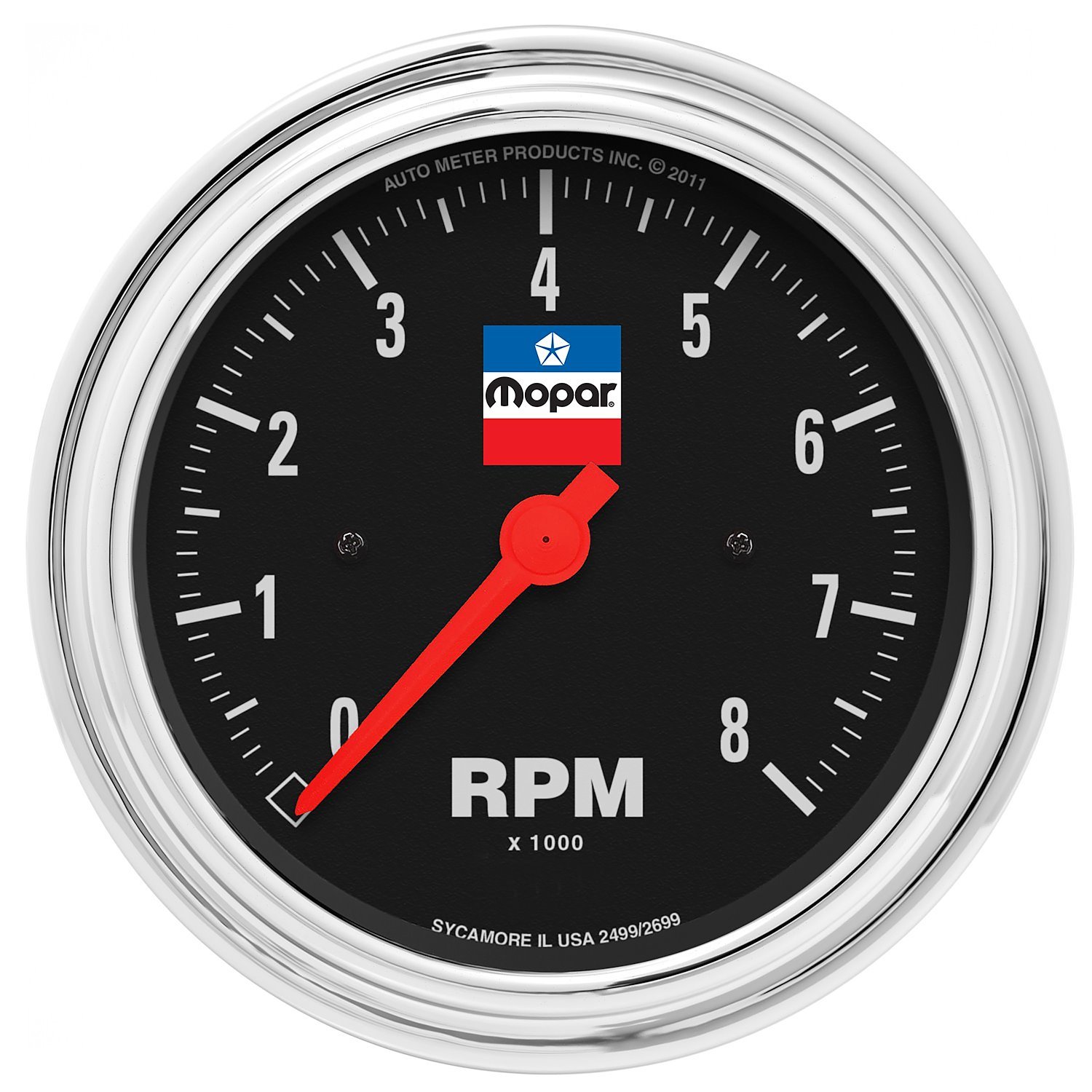 Officially-Licensed Mopar Classic In-Dash Tachometer 3 3/8 in. Electrical (Full Sweep)  - 0-8000 rpm