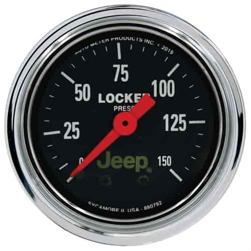 Officially-Licensed Jeep Air Locker Pressure Gauge 2 1/16