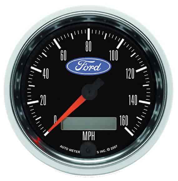 Officially-Licensed Ford Speedometer Gauge 3 3/8 in., 0-160 MPH, Electrical (Full Sweep)