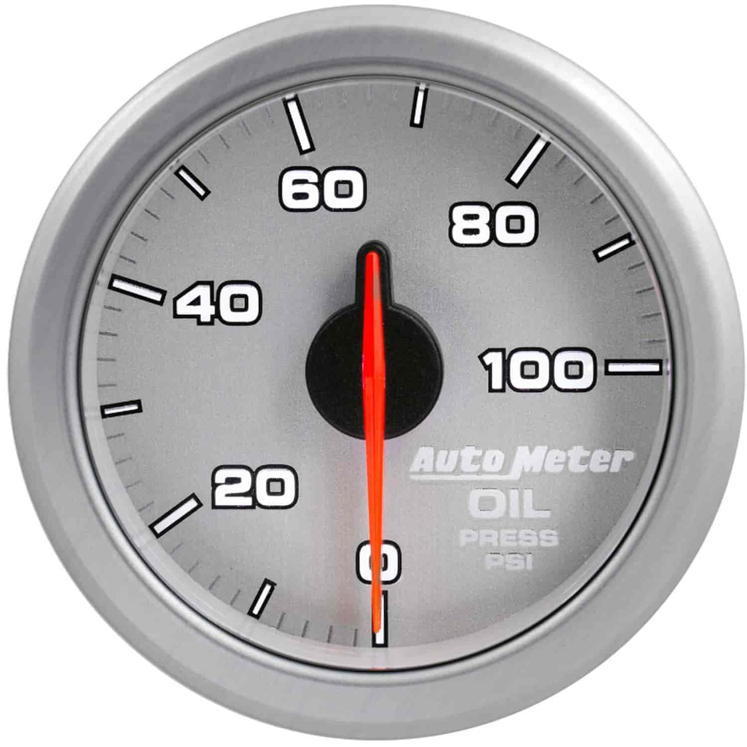 AirDrive Oil Pressure Gauge Silver 2-1/16"