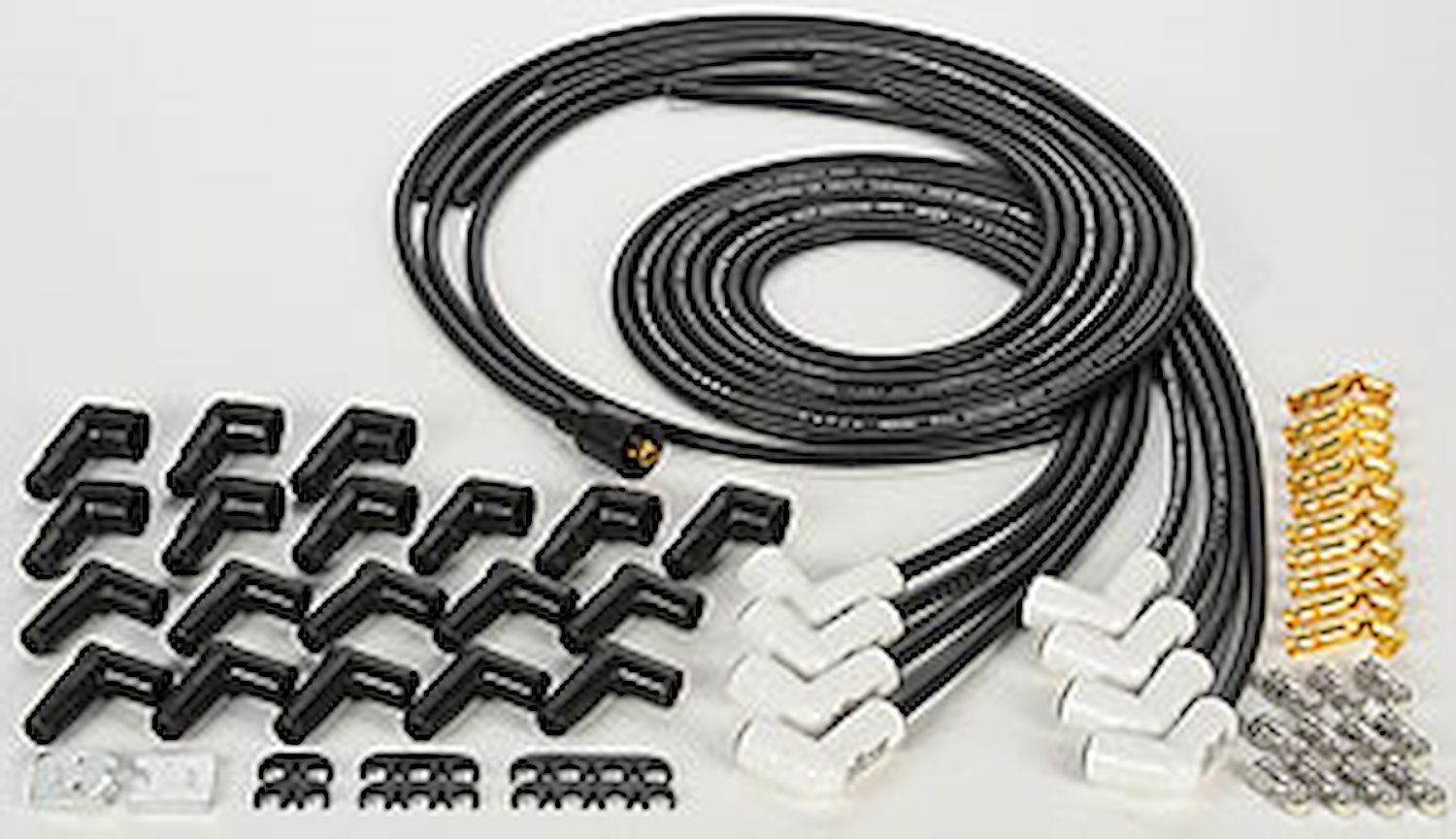 ACCEL 9001C Extreme 9000 Spark Plug Wire Set - Universal - 90 Degree White  Ceramic Boots