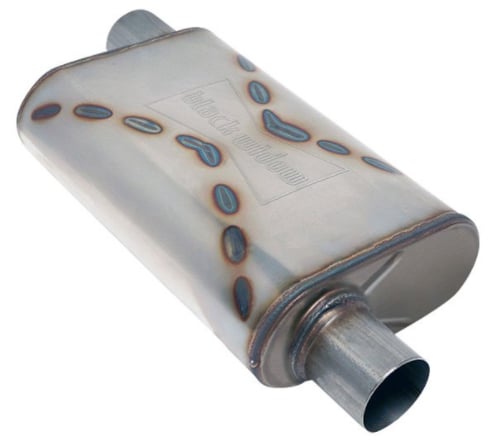 Venom 250-Series Muffler, 2.500 in. Diameter, Offset Inlet/Offset Outlet