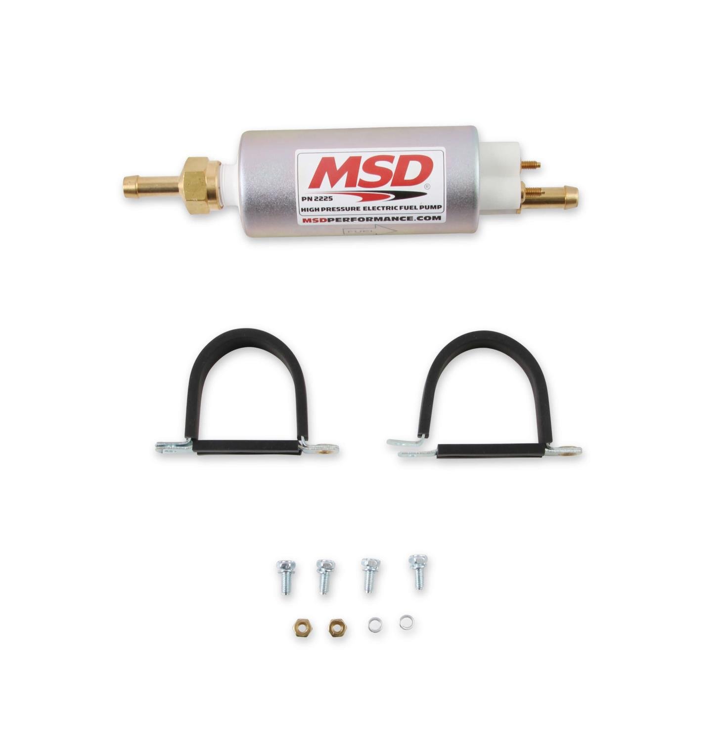 MSD 2225 In-Line High-Pressure Electric Fuel Pump for EFI Applications -  JEGS