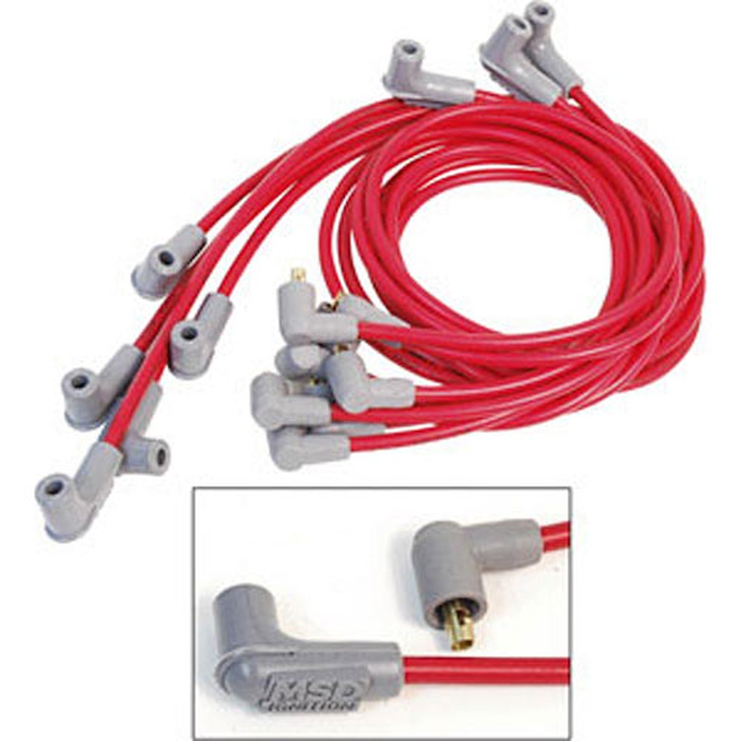 MSD Spark Plug Wire Set 31359; Super Conductor 8.5mm Red Spiral