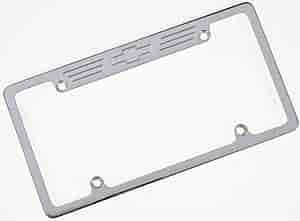 Billet License Plate Frame Chevy Bow Tie recessed