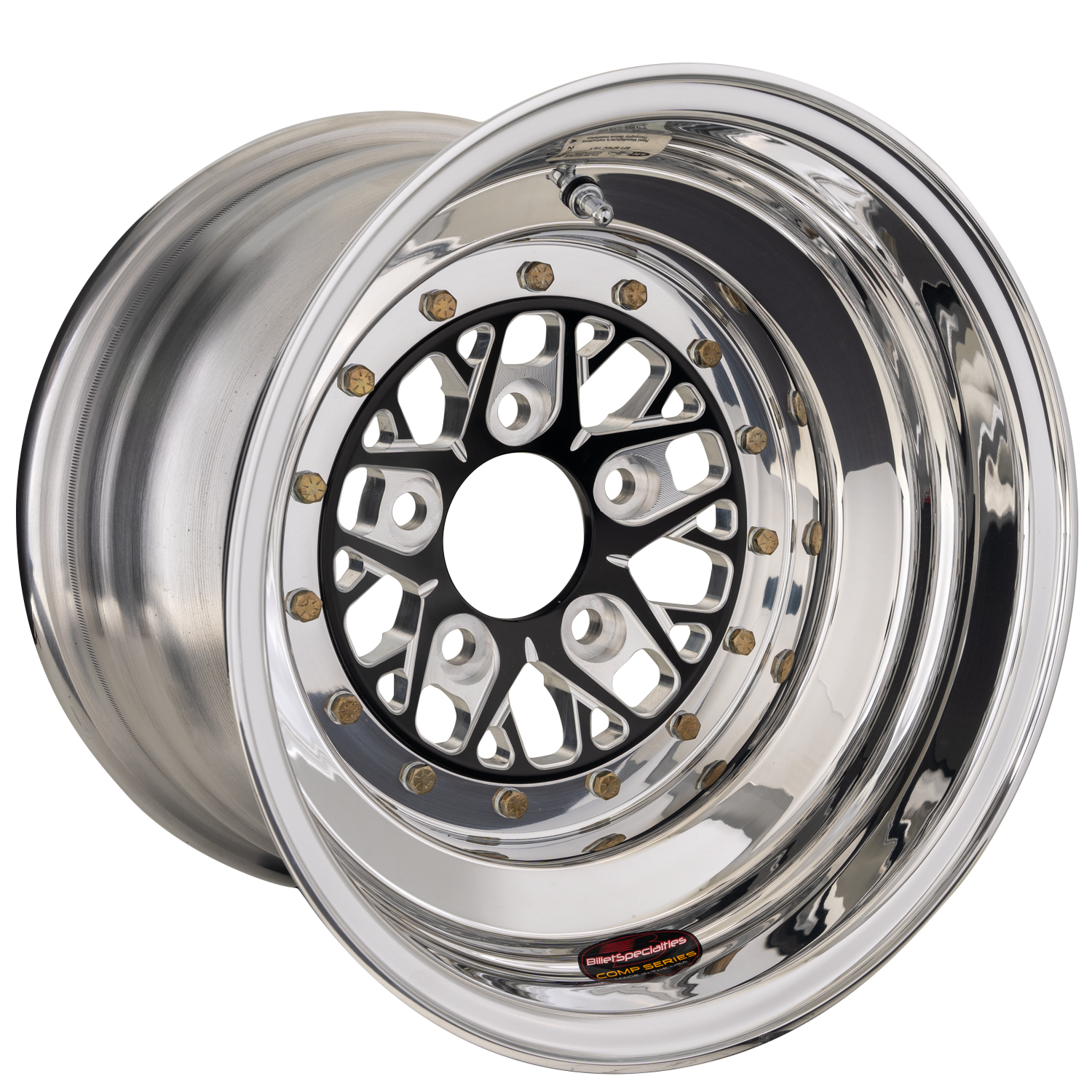 COMP 8 Wheel, Size: 16" x 16", Bolt Pattern: 5" x 5", Offset: 73 mm [Black Finish]