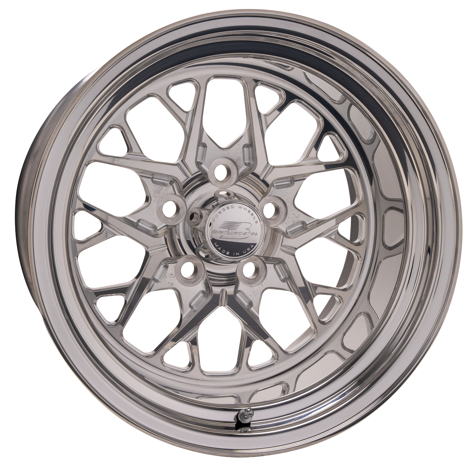 REDLINE  Wheel, Size: 15" x 10", Bolt Pattern: 5" x 4.50", Offset: 65 mm [Polished]