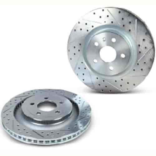 Sport Drilled & Slotted Front Brake Rotors for
