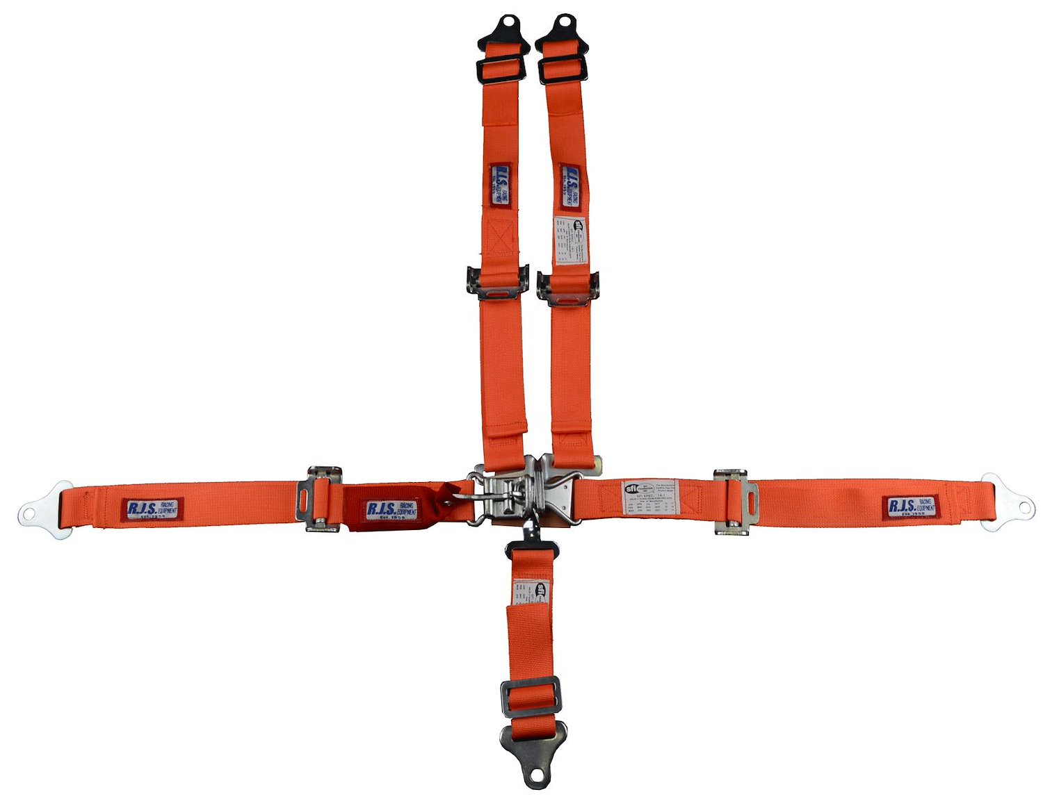 SFI 16.1 L&L HARNESS 2 PULL UP Lap Belt 2 Shoulder Harness Individual FLOOR Mount 2 SINGLE Sub ALL W