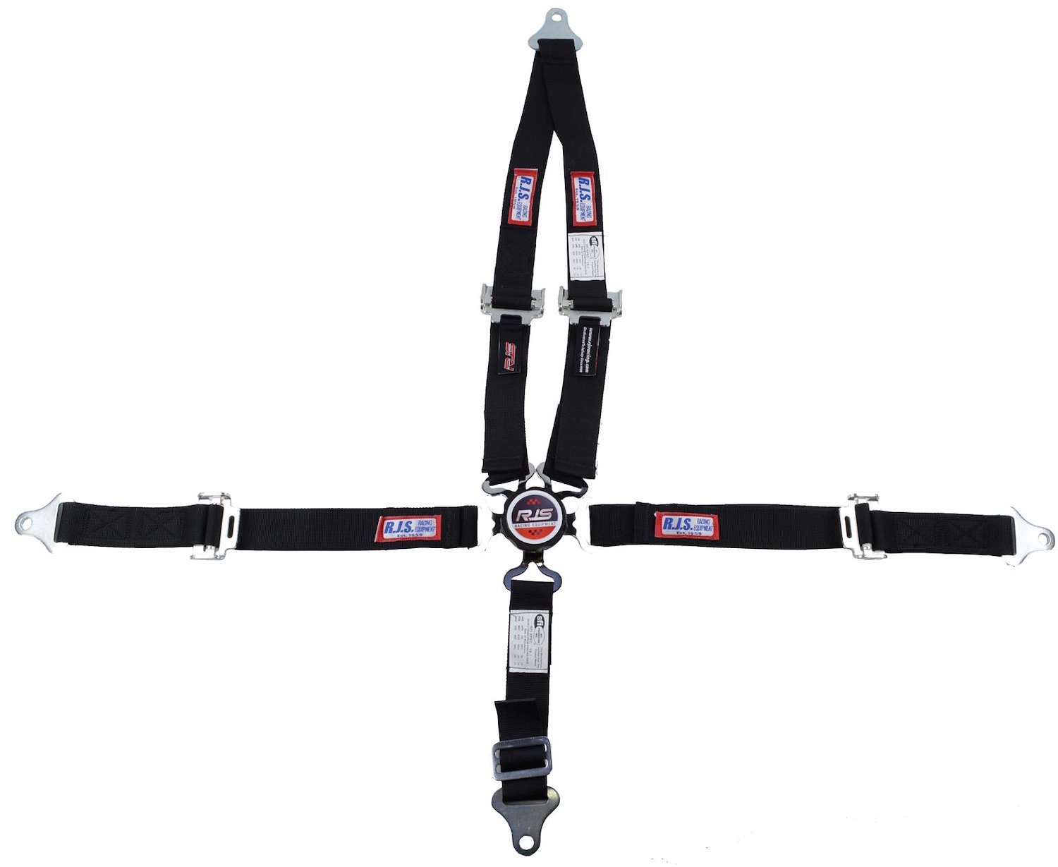 1022101 Junior Dragster 5-Point Cam-Lock SFI 16.1 Racing Harness with 2 in. Sub. Belt [Black]