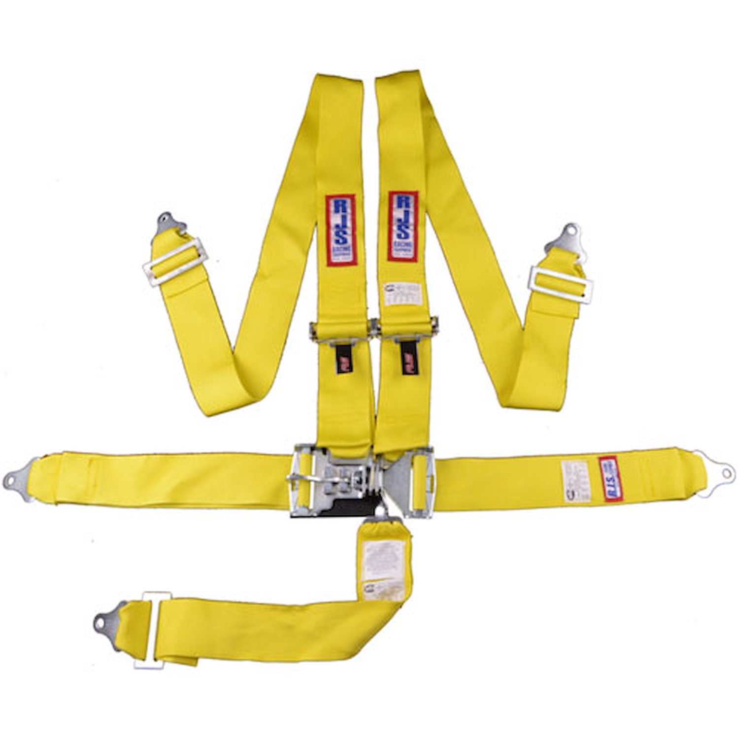 5-Point Latch and Link Racing Harness Yellow