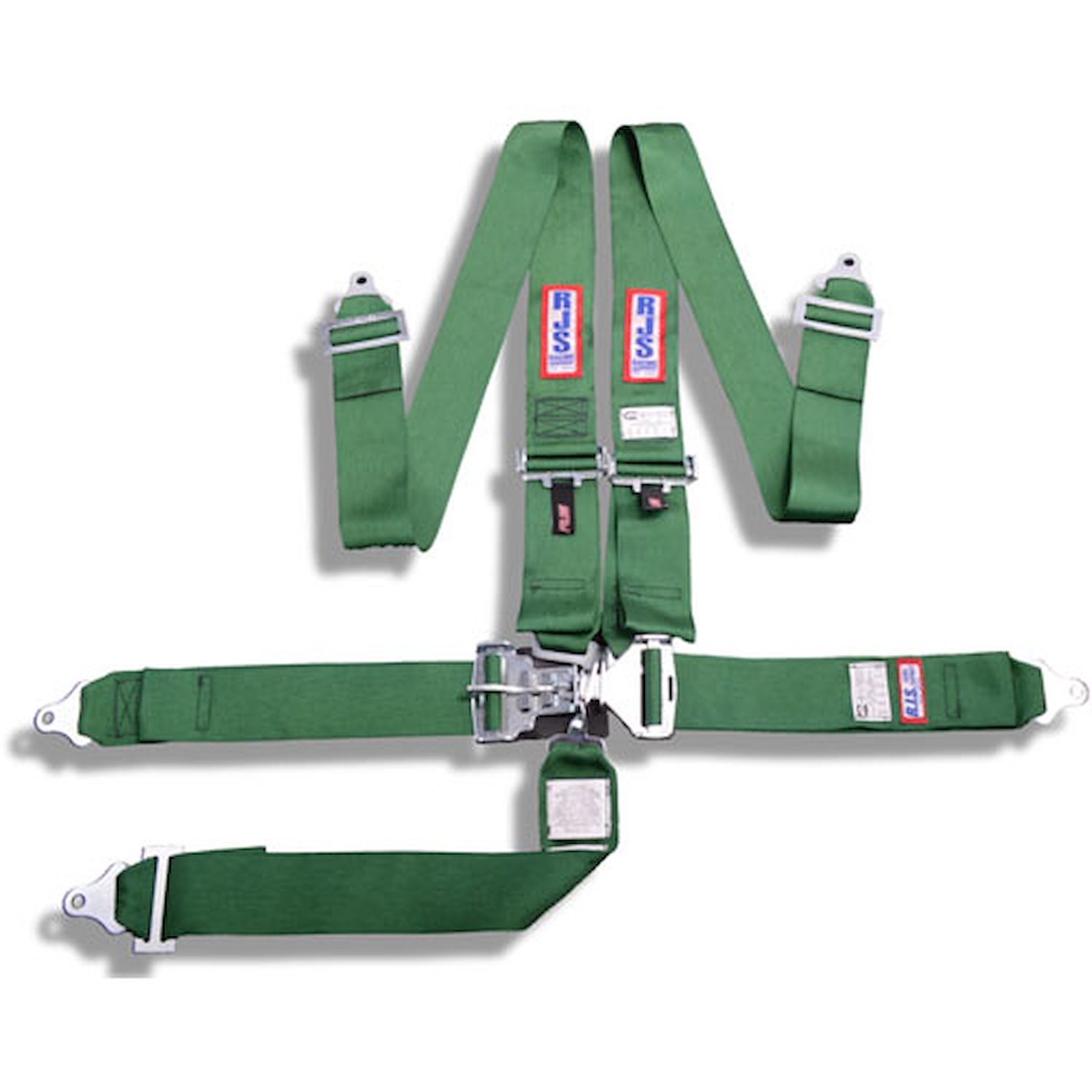 5-Point Latch and Link Racing Harness Green