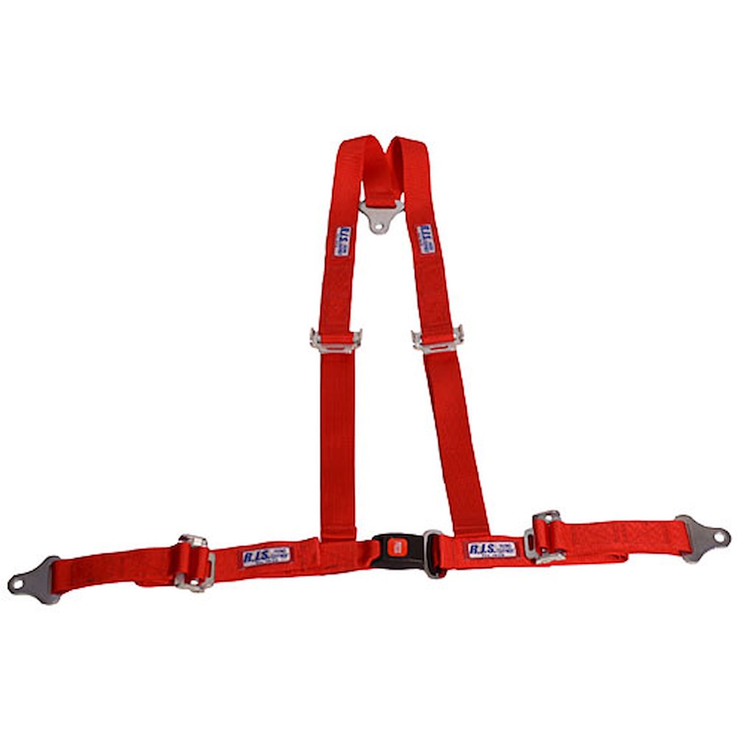 Buckle and Tongue Style Harness with Roll Bar Mount Red