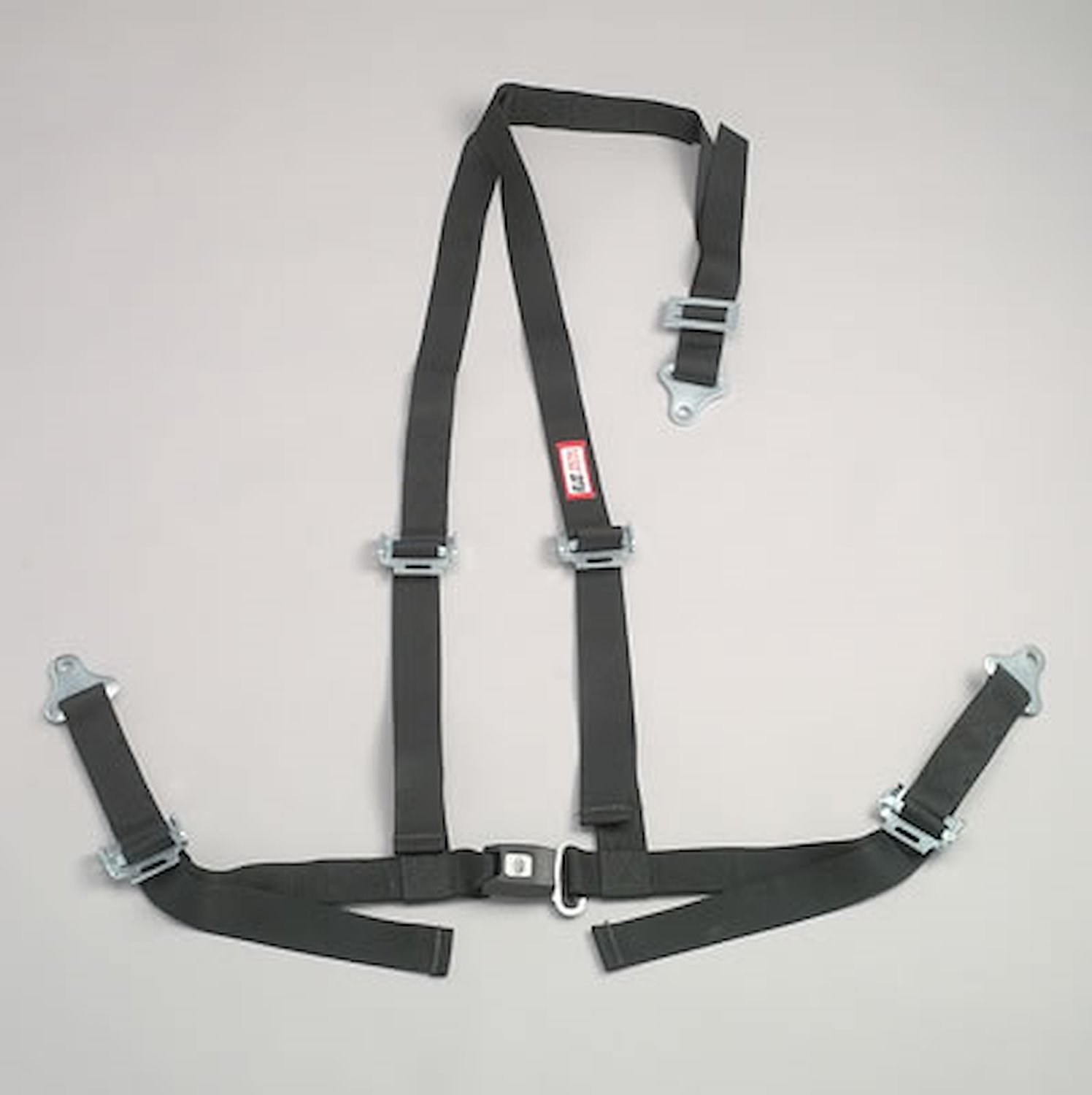 NON-SFI B&T HARNESS 2 PULL UP Lap Belt 2 S. H. V ROLL BAR Mount ALL BOLT ENDS w/STERNUM STRAP RED