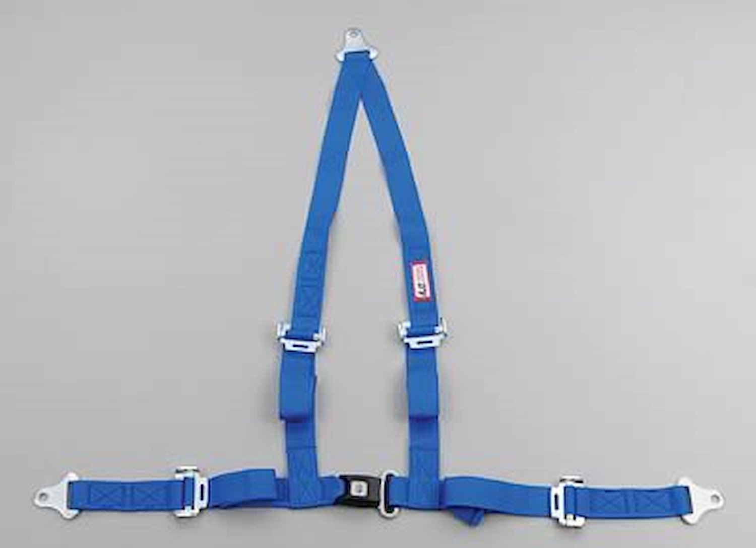 NON-SFI B&T HARNESS 2 PULL UP Lap Belt SNAP 2 S. H. Individual FLOOR Mount WRAP/SNAP w/STERNUM STRAP BLUE