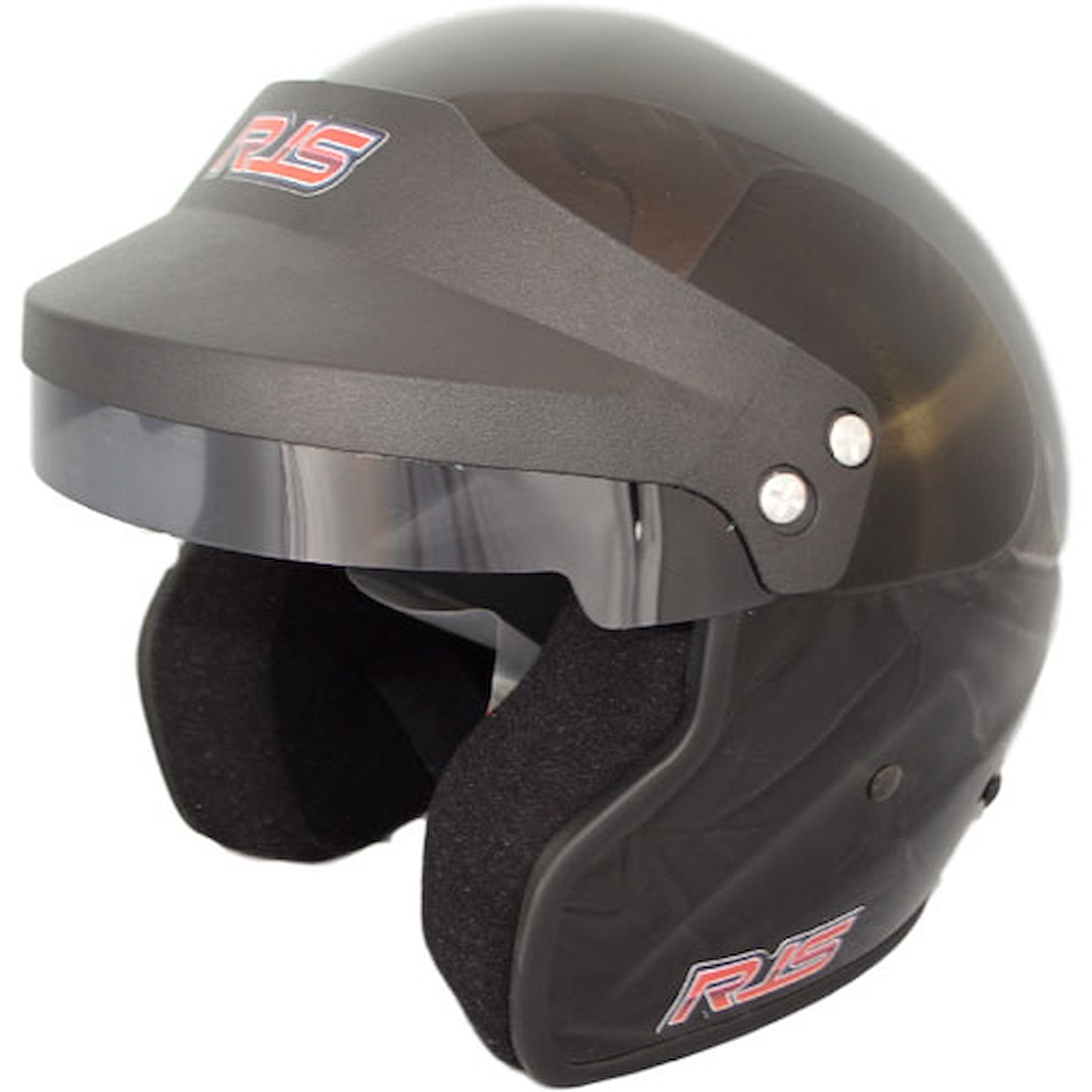 Open Face Helmet Gloss Black