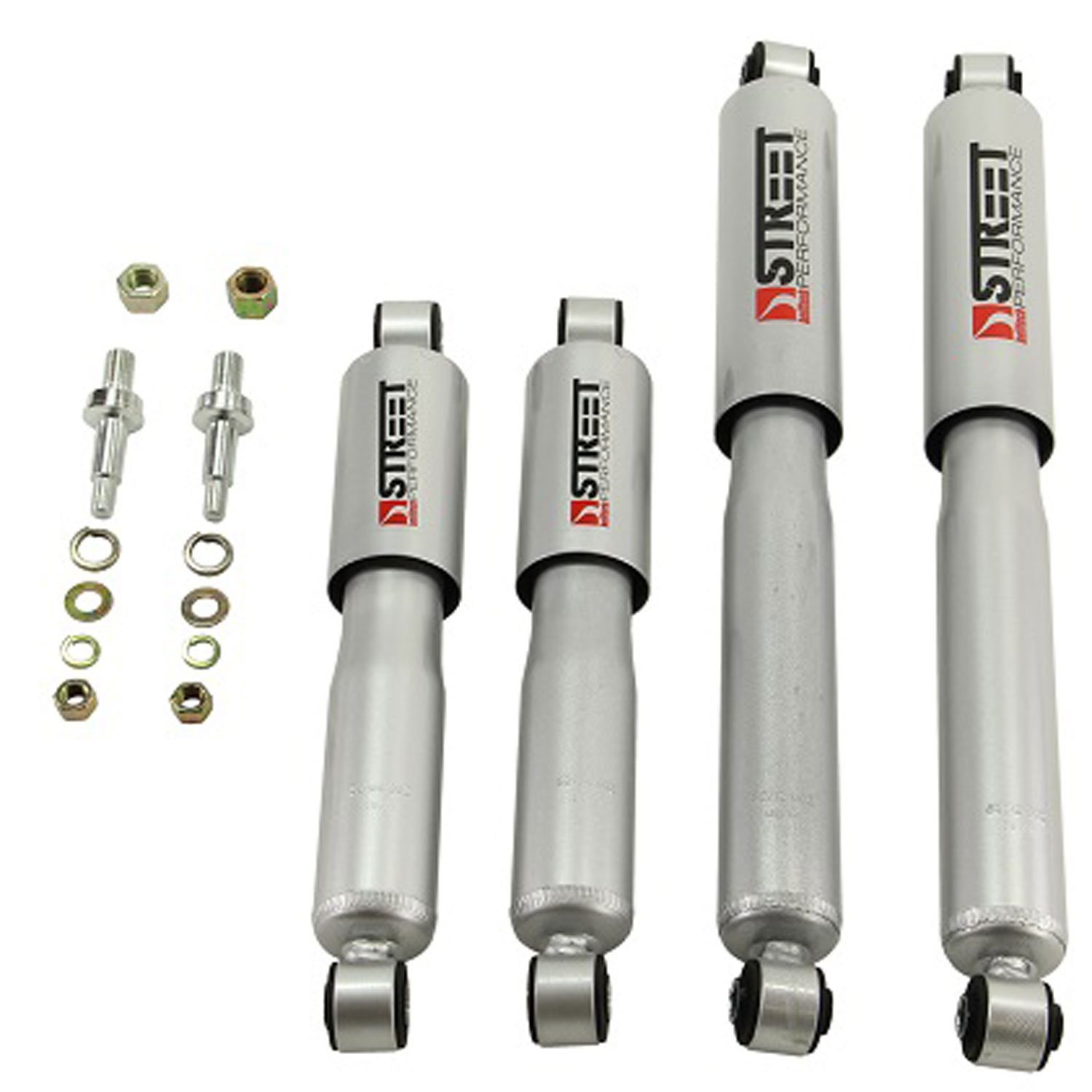 Street Performance Shock Set includes (2) 146-2104HA Front Shocks and (2) 146-2212IF Rear Shocks