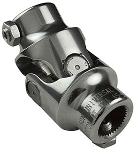 Polished Stainless Steel U-Joint 3/4"-36 spline x 3/4"-30 spline