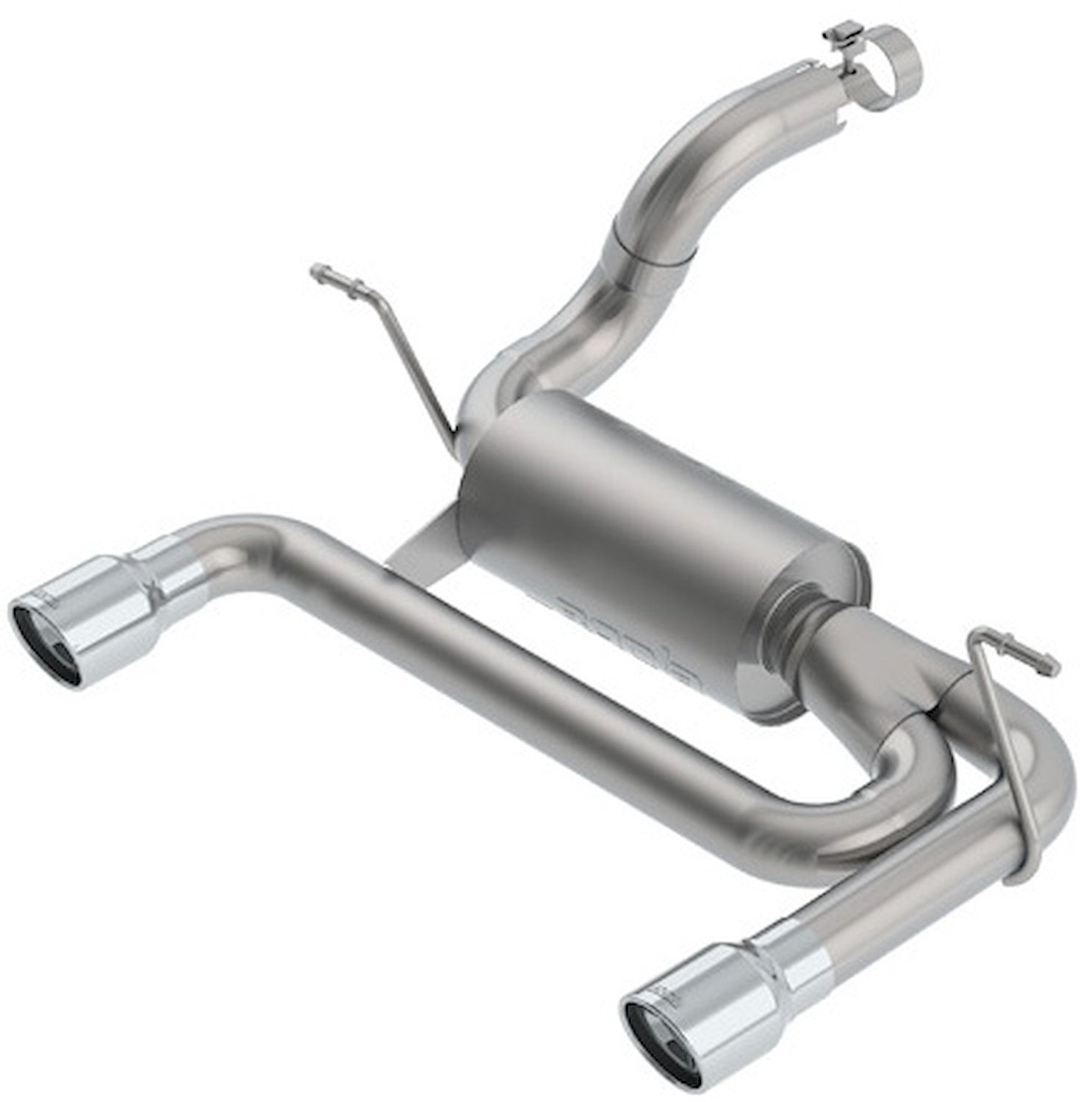 Axle-Back Exhaust System With ATAK Muffler for 2018 Jeep Wrangler JL/JLU 3.6L V6 - Polished Tips