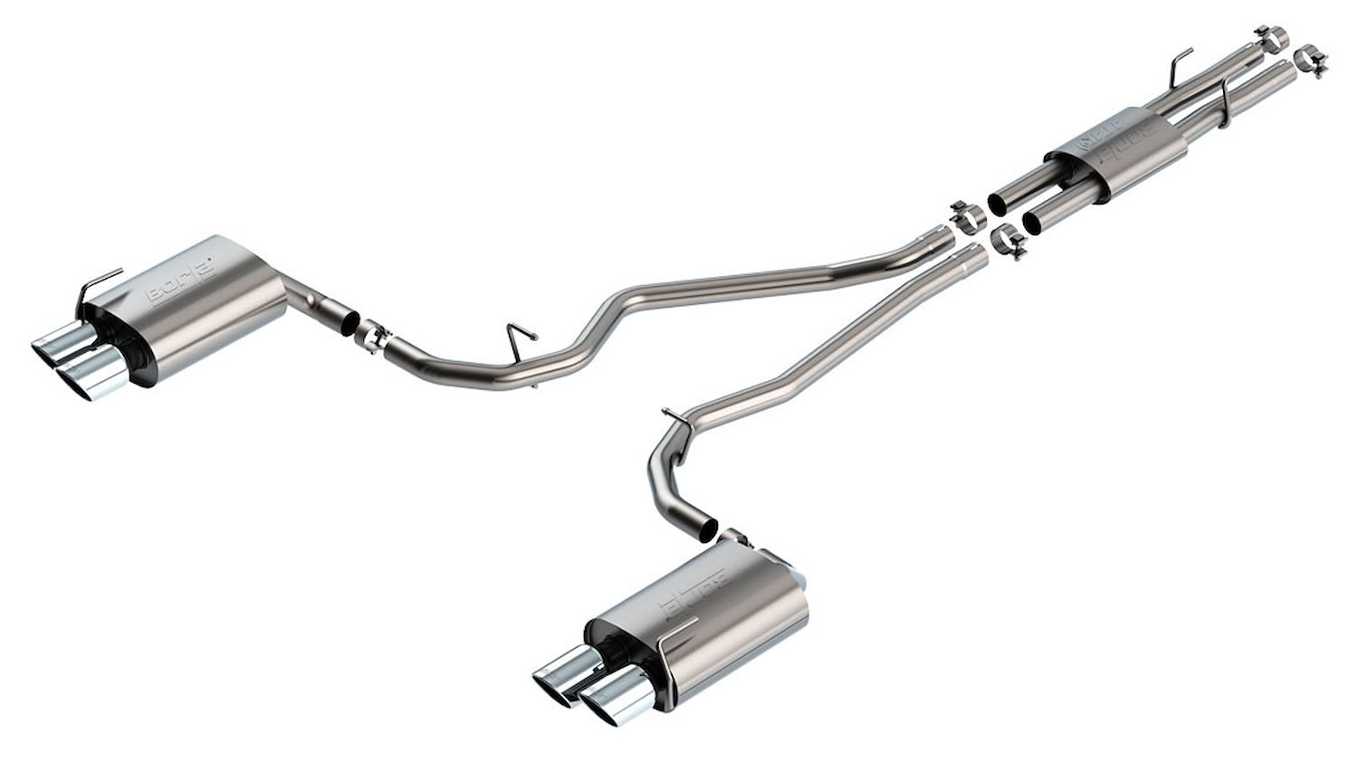 "ATAK" Cat-Back Exhaust System Fits Late-Model Ford Explorer ST/Platinum/Lincoln Aviator 3.0L V6 Ecoboost [Chrome Tips]