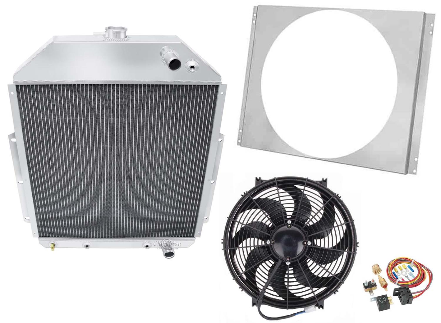GM LS Conversion/Dual-Pass Radiator Kit for 1942-1947 Ford